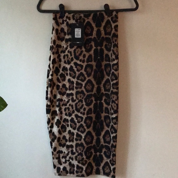 Fashion Nova Dresses & Skirts - Bodycon Animal Print Midi Skirt